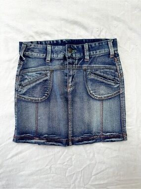 Mary-Kate & Ashley Low Rise Denim Mini Skirt XS